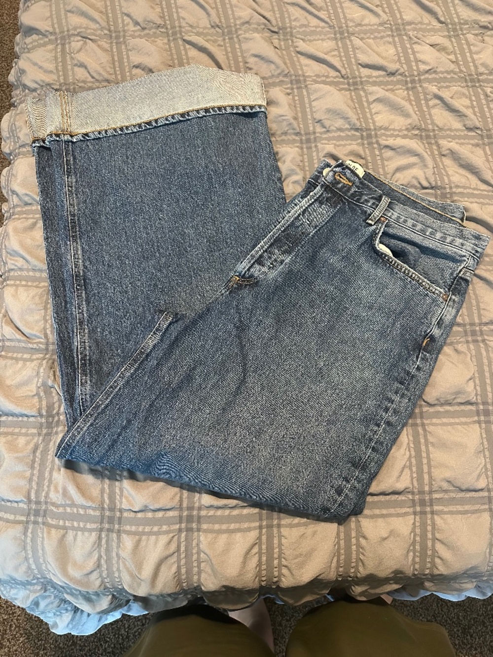 Agolde Wide Leg cuffed jeans